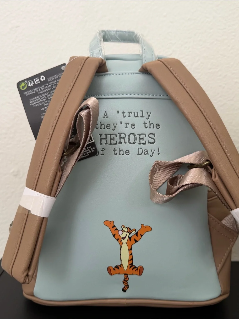 Loungefly Kids Pastel Blue Winnie the Pooh Patch Backpack